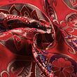 Brocade of Saint Lambert, silk blend, crimson, seconds