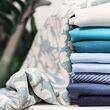 Light blue heavy ramie fabric