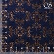 Brocade with embellished crosses, bronze and blue
