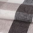 Black-white-beige fine gingham linen print fabric, 100% linen