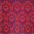 Brocade of the duke, blue and red