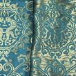 Gold brocade fabric for medieval clothing from mulberry silk © Sartor Bohemia