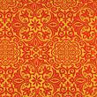 Alhambra brocade, red and yellow