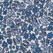 Blue-black-white fine linen fabric, 100% linen