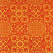 Alhambra brocade, red and yellow