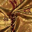 Cloth of gold from Memling's Triptych, handwoven silk with gold, crimson