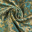 Brocade ornaments, turquoise and gold