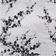 Brocade Sakura, black and silver
